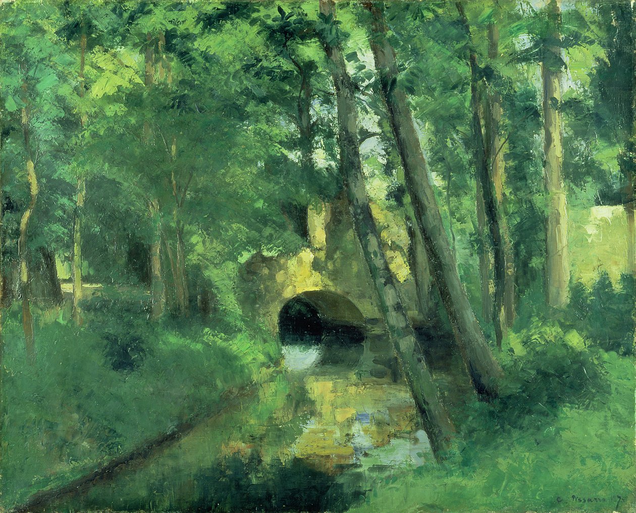 Küçük Köprü, Pontoise, 1875 by Camille Jacob Pissarro