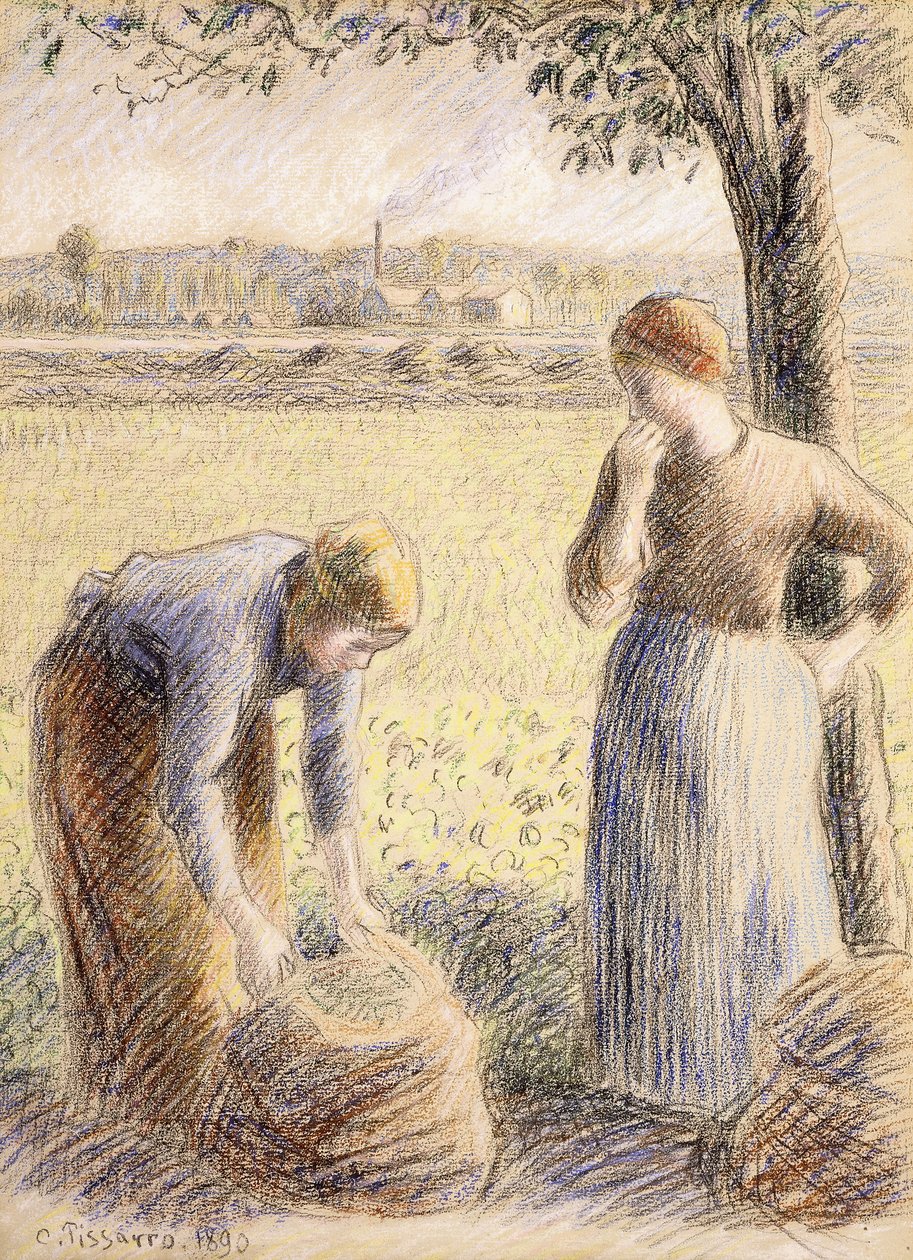 Seçiciler; Toplama, 1890 by Camille Jacob Pissarro