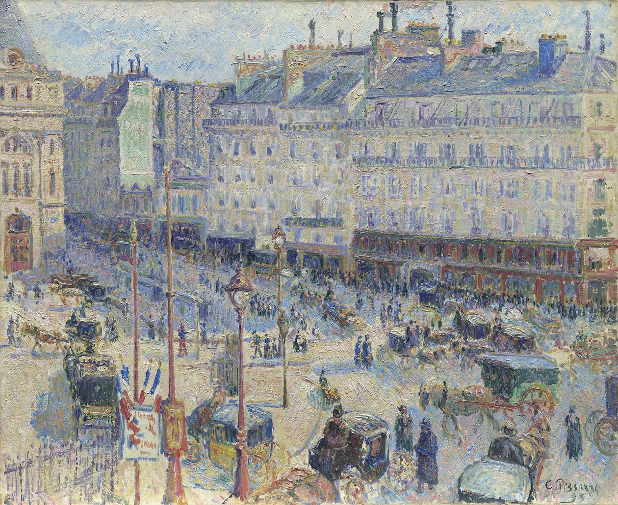 Place du Havre, Paris, 1893 by Camille Jacob Pissarro