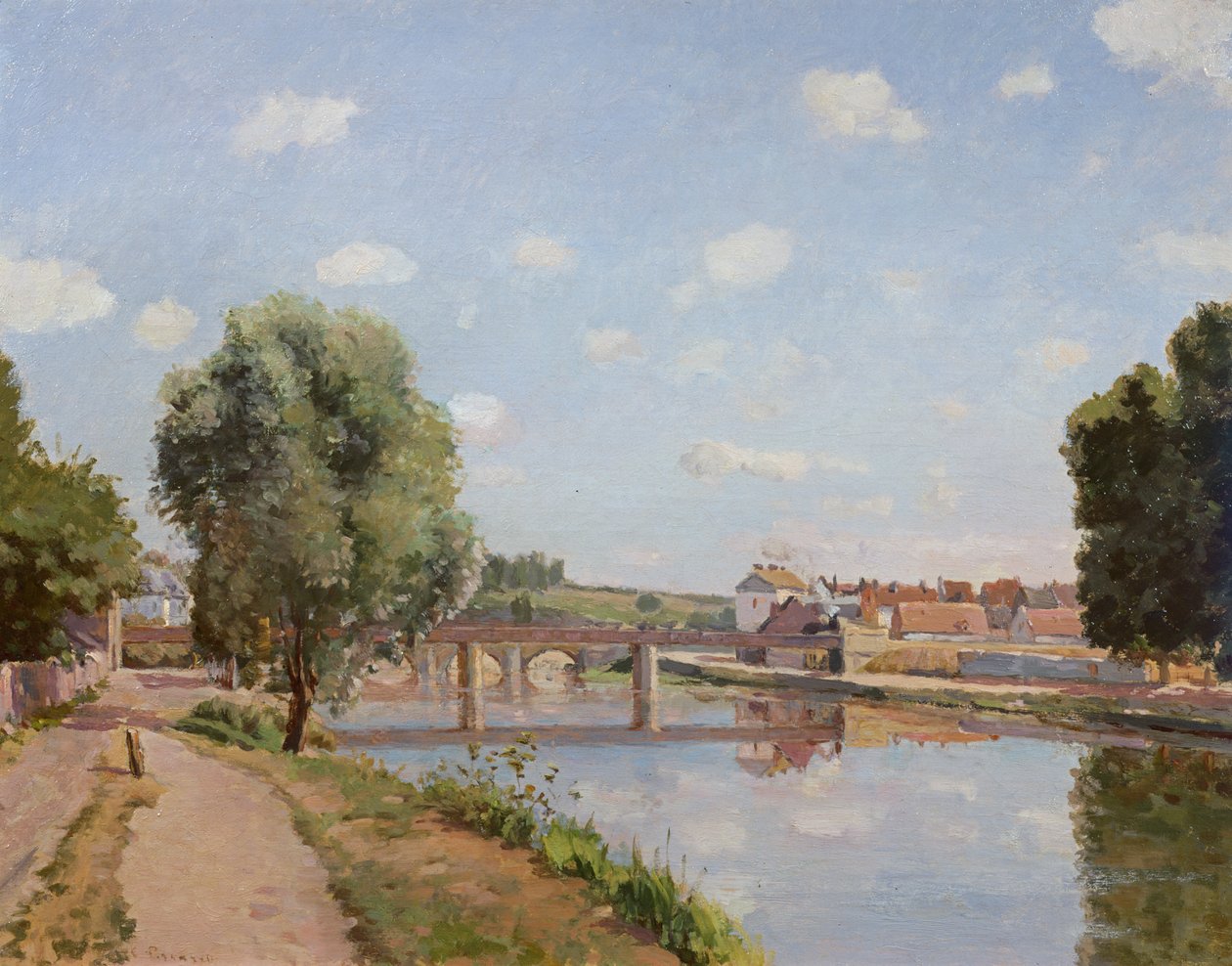 Demiryolu Köprüsü, Pontoise, 1873 by Camille Jacob Pissarro