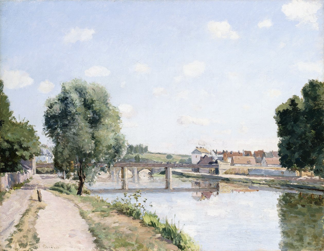 Demiryolu Köprüsü, Pontoise, c.1873 by Camille Jacob Pissarro