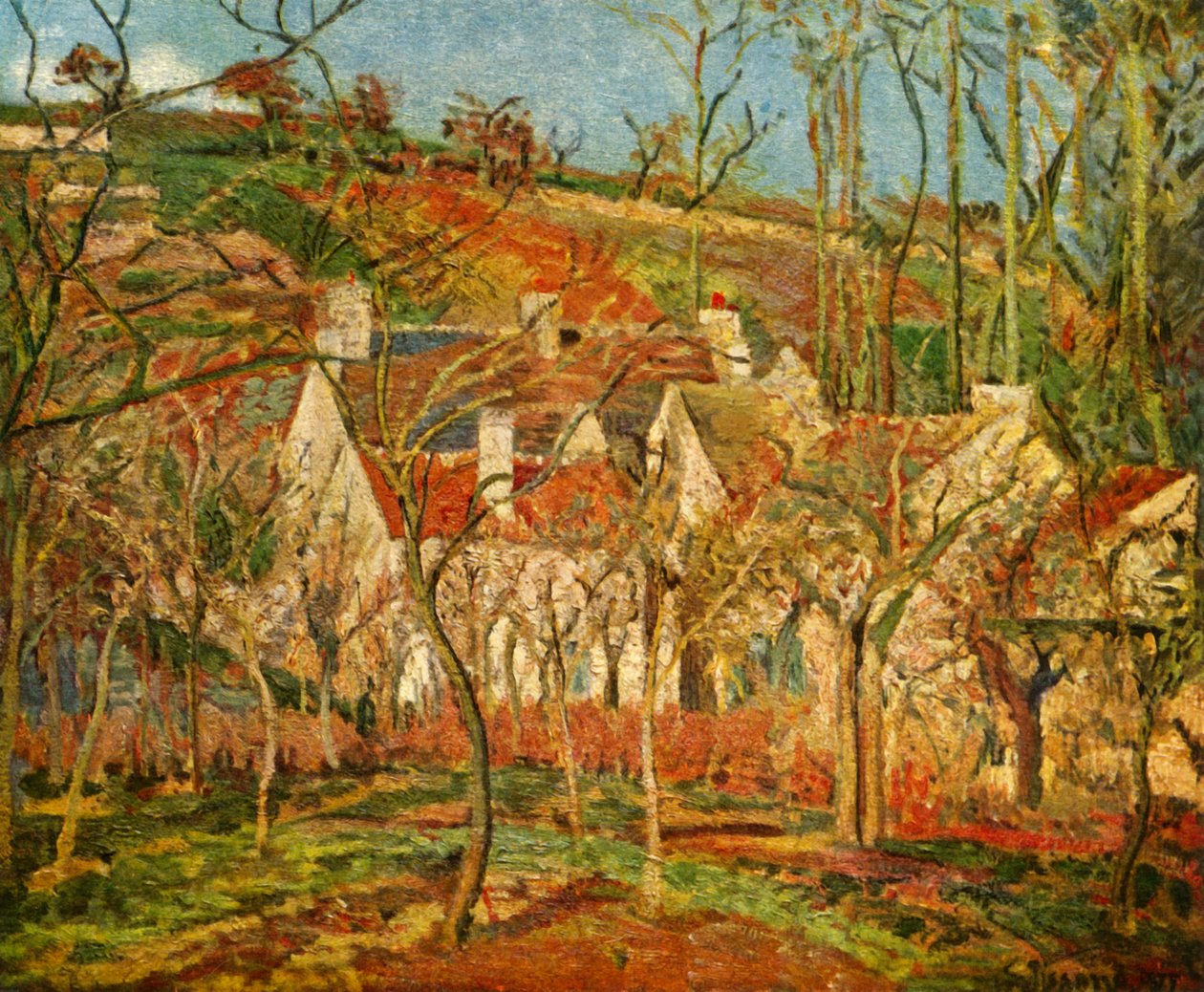 Kızıl Çatılar, 1877, 1939. by Camille Jacob Pissarro