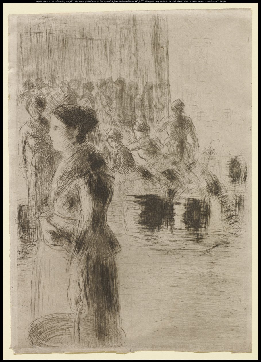 Hizmetçi Kız Pazarlama, 1888 by Camille Jacob Pissarro