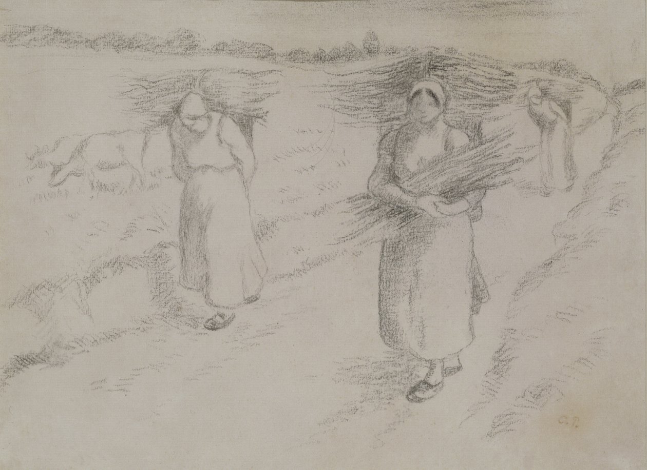Dal Toplayıcılar, 1896 dolayları by Camille Jacob Pissarro