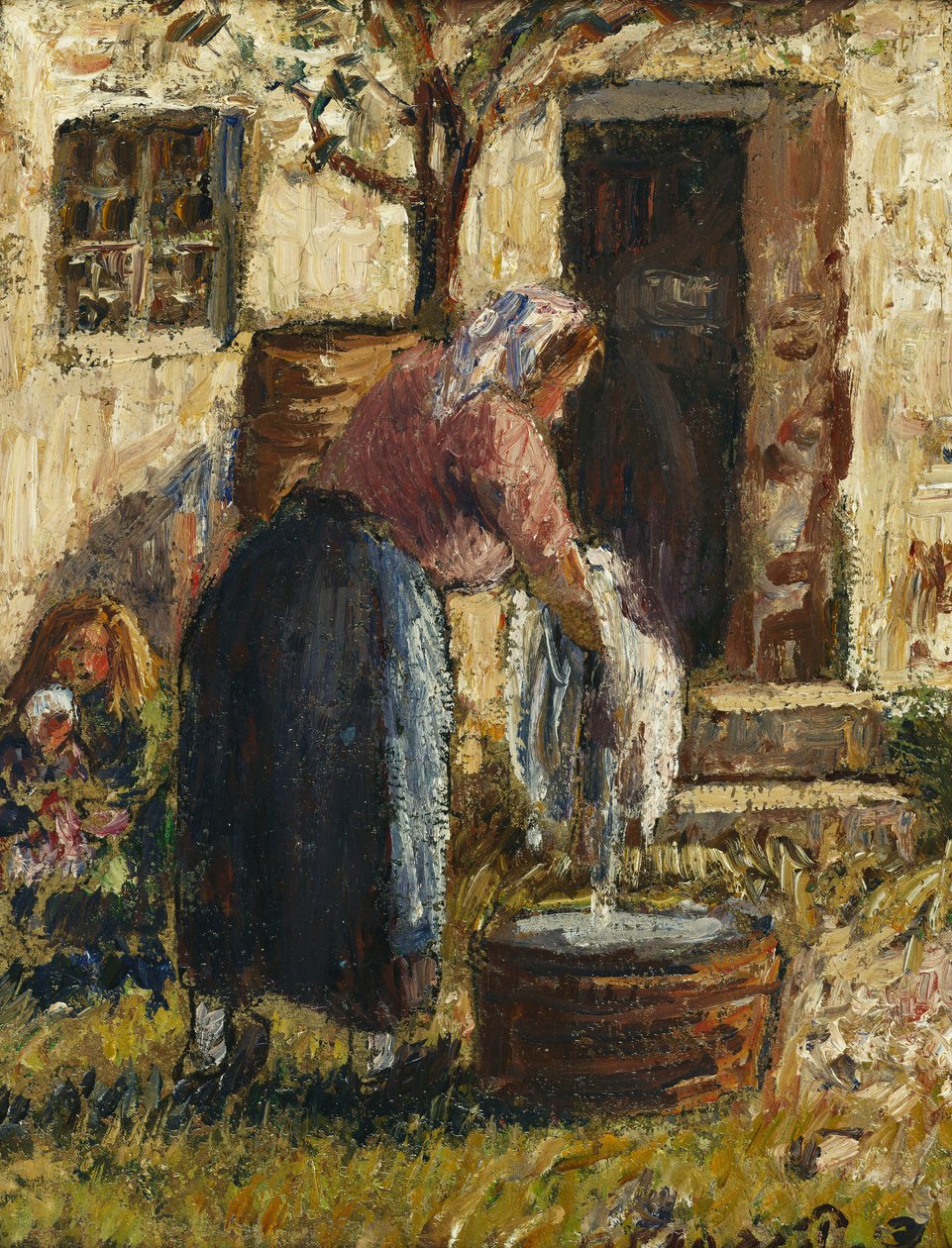 Çamaşırcı Kadın; Yıkayıcı, c.1898 by Camille Jacob Pissarro