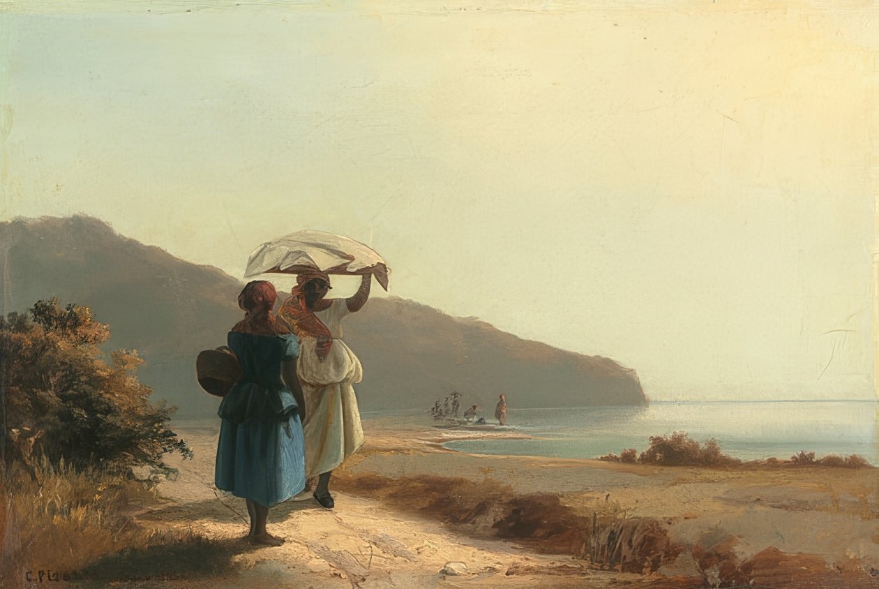 Eğlence, Aziz Thomas. 1856 by Camille Jacob Pissarro