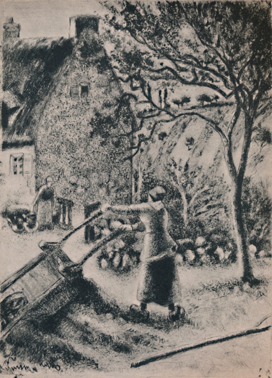 El Arabasını Boşaltan Kadın, 1880 dolayları, 1946 by Camille Jacob Pissarro