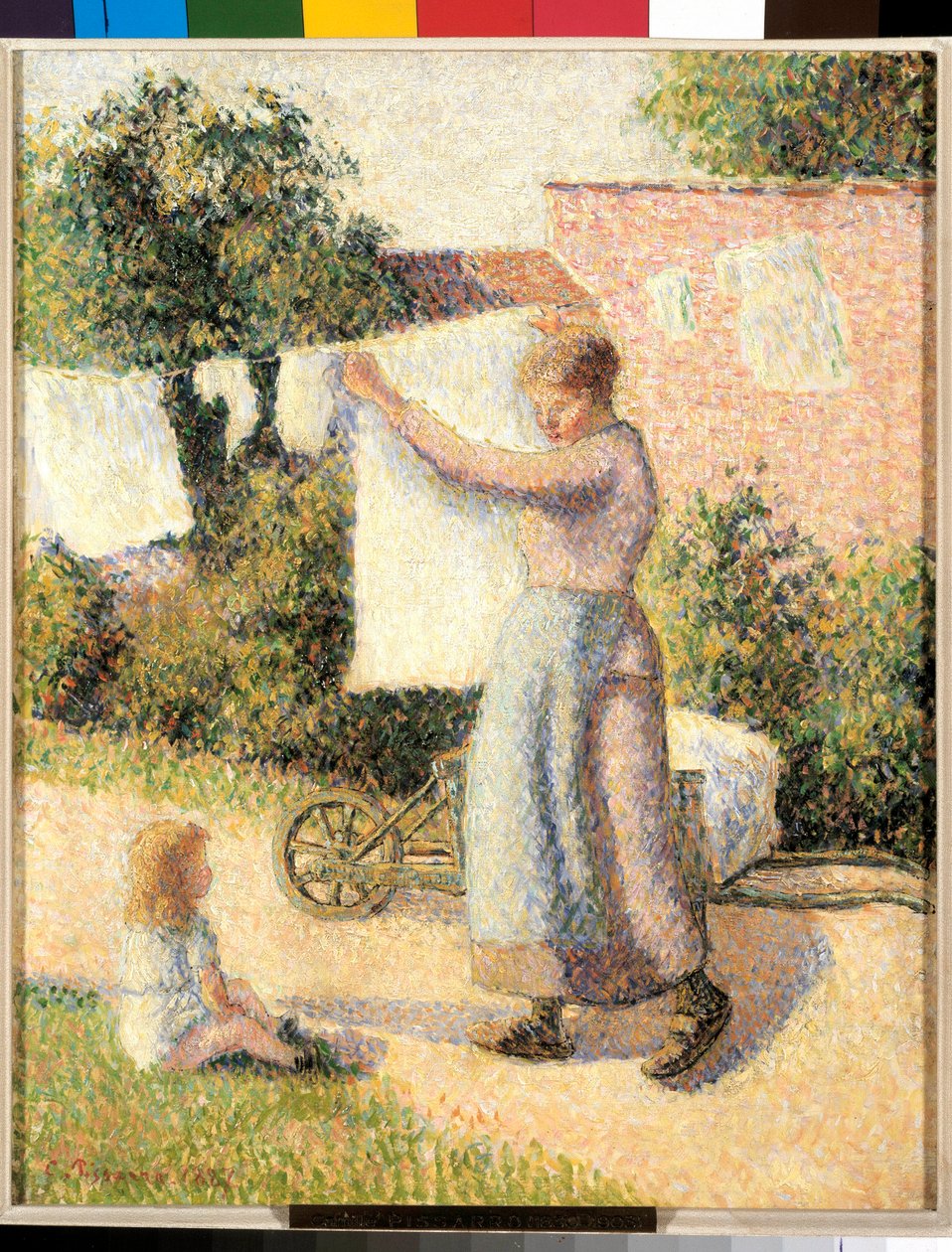 Keten esneten kadın Boyama Camille Pissarro (1830-1903) 1887. Dim. 0,41 x 0,32 m Paris, musee d
