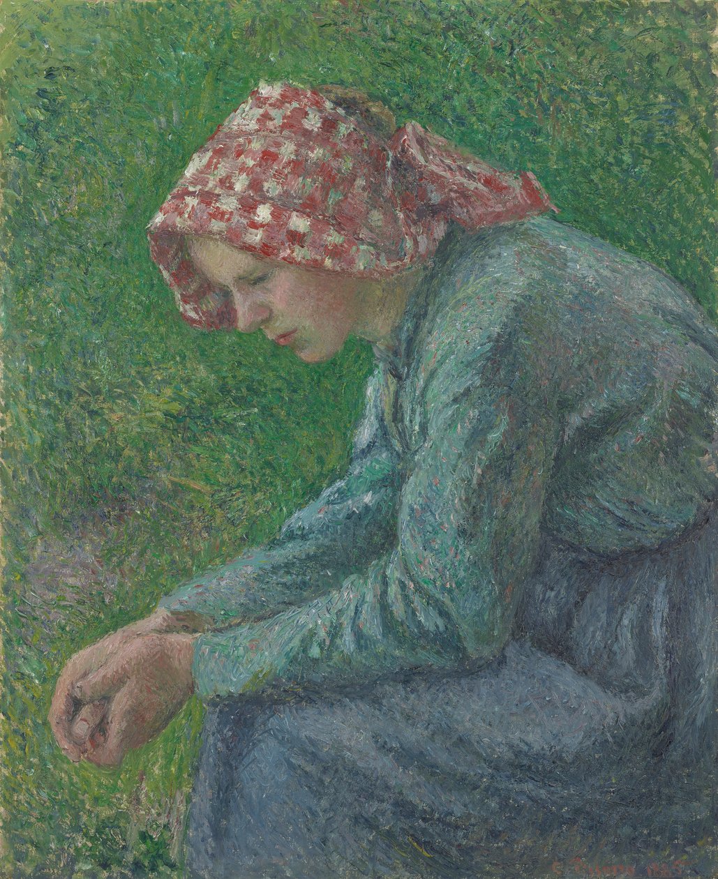 Oturan Köylü Kadın by Camille Pissarro
