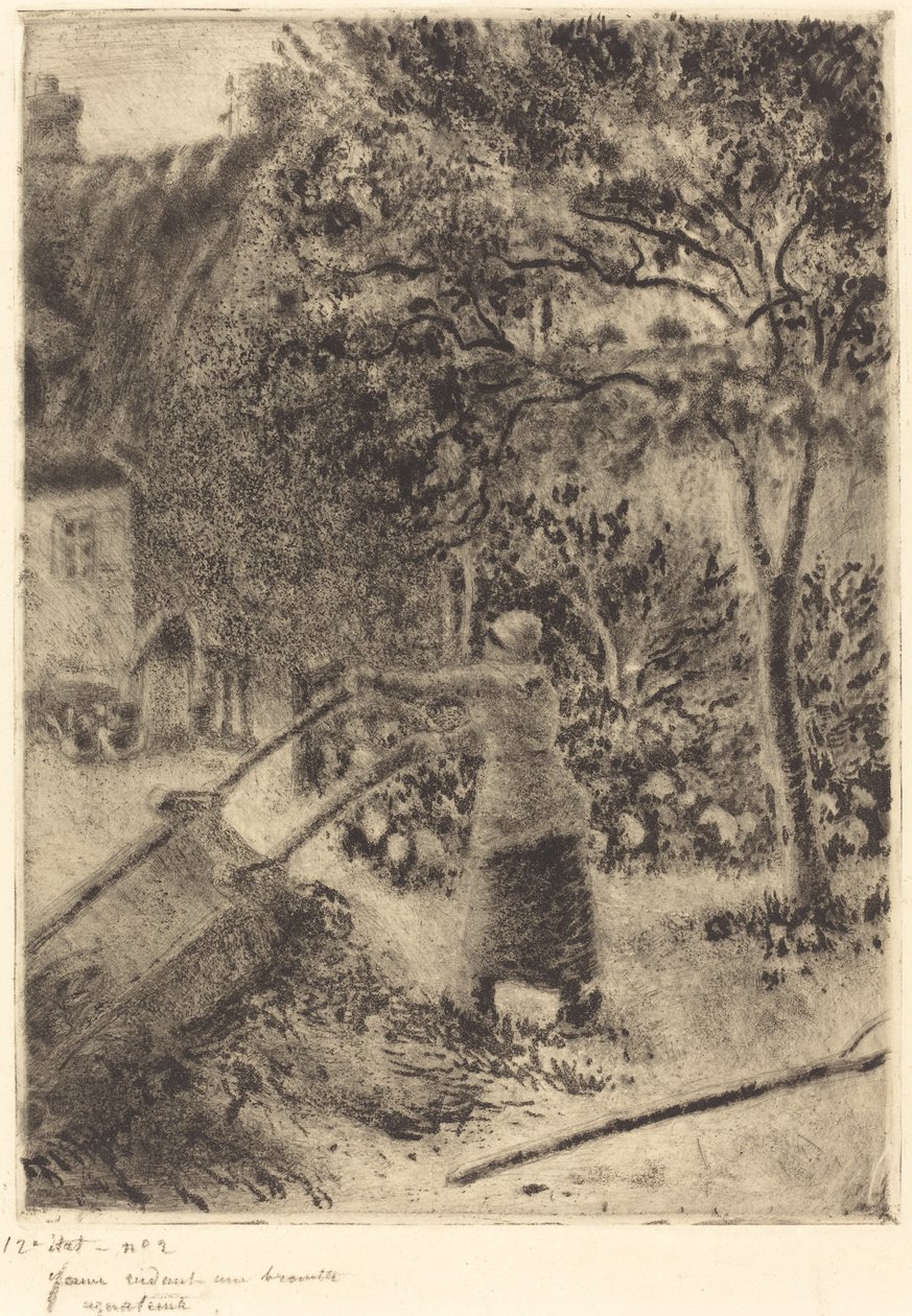 El Arabasını Boşaltan Bir Kadın El arabasını boşaltan bir kadın, 1880. by Camille Pissarro