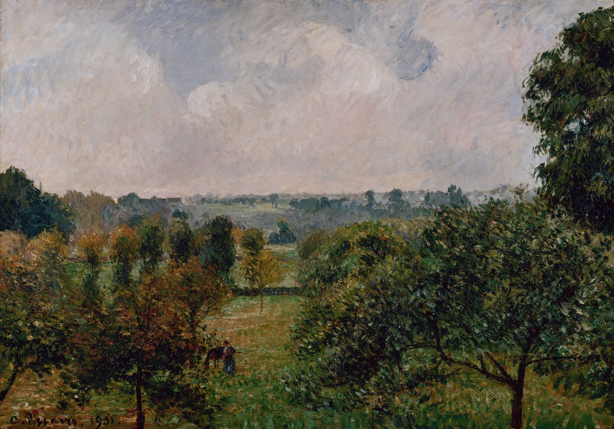 Yağmurdan Sonra, Sonbahar, Eragny by Camille Pissarro