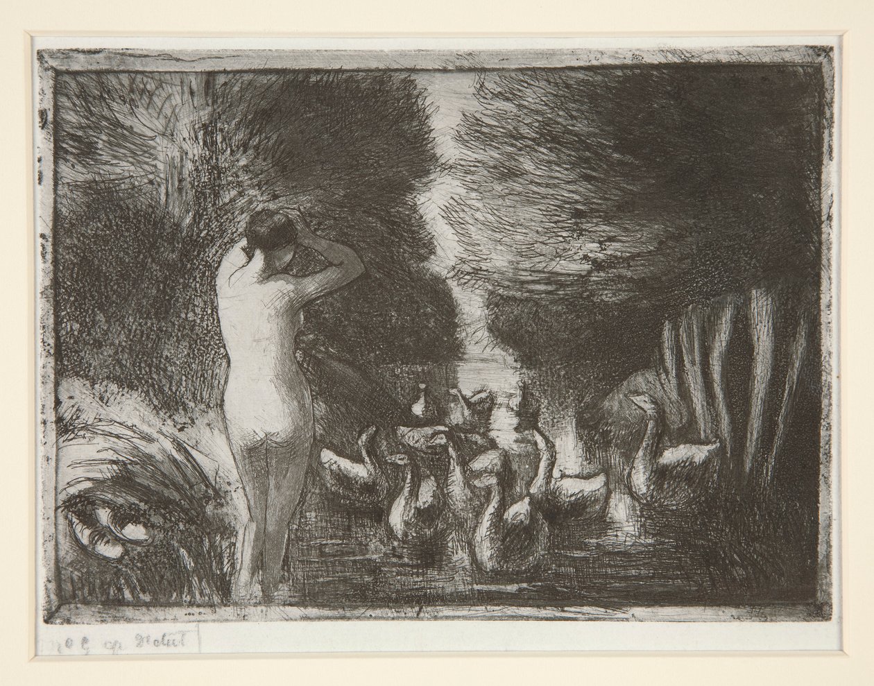 Kazlı yüzücü (Kazlı yüzücü) by Camille Pissarro