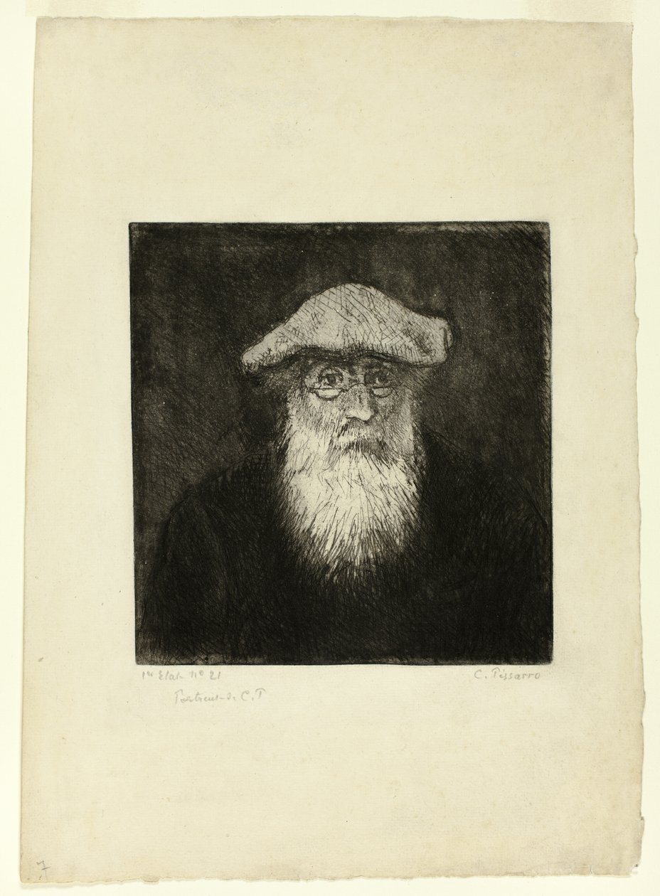 Camille Pissarro, Bir Otoportre by Camille Pissarro