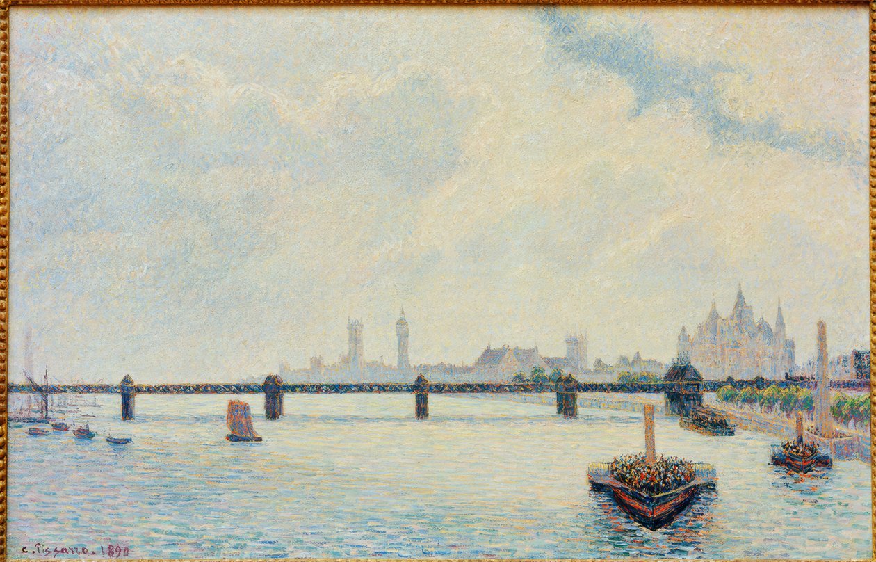 Charing Cross Köprüsü, Londra by Camille Pissarro