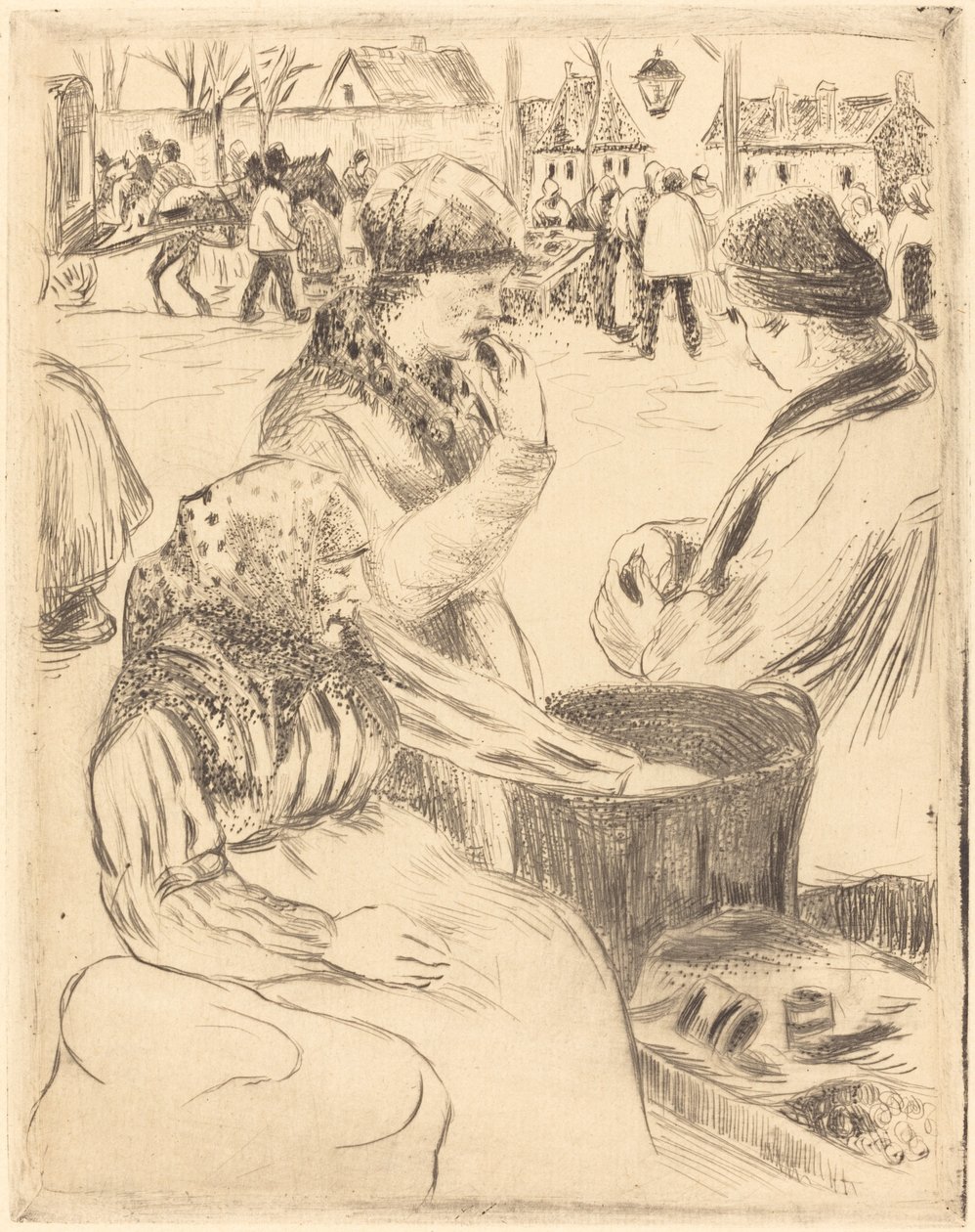 kestane satıcıları by Camille Pissarro