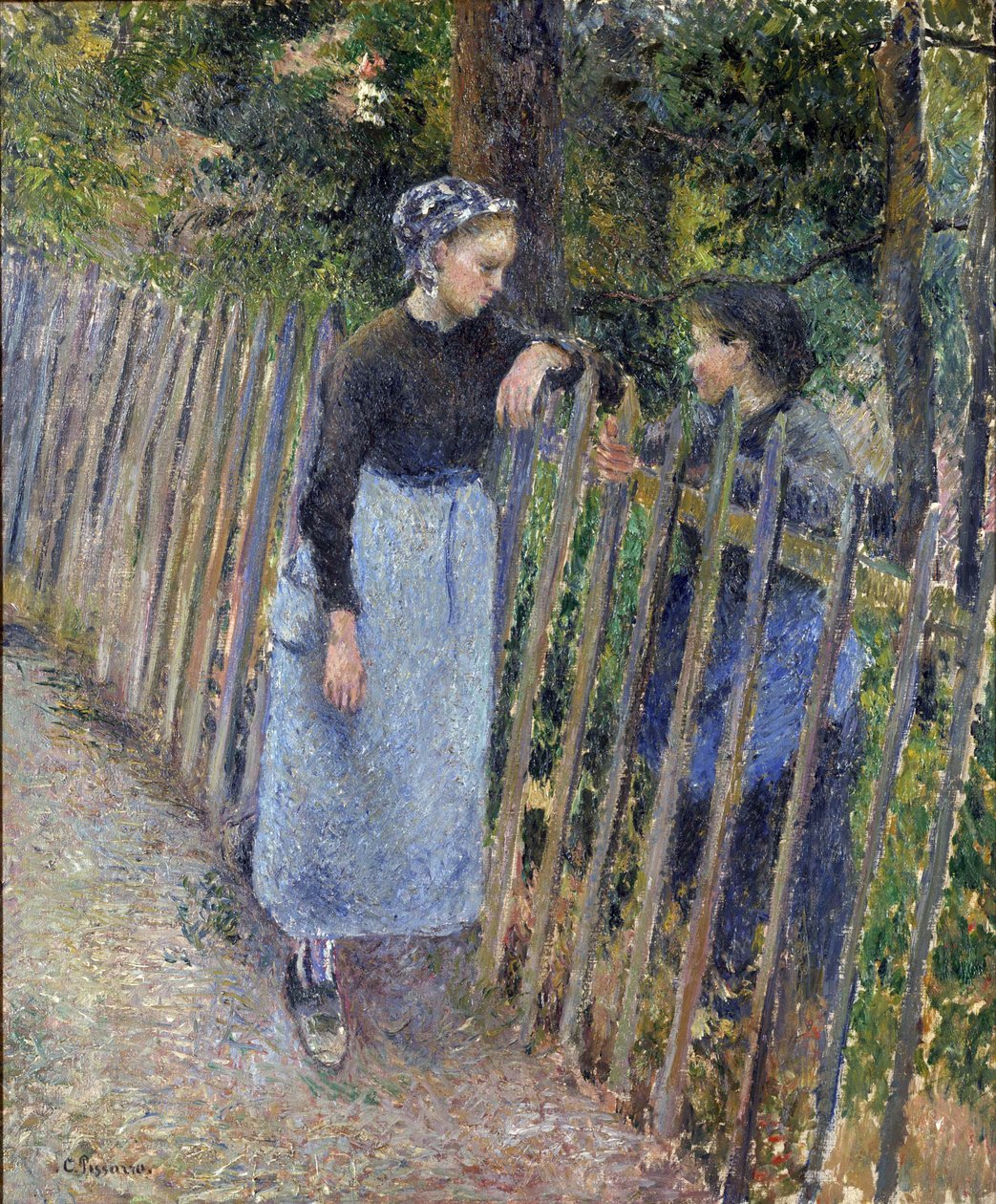 ""Konuşma"" Resmi Camille Pissarro (1830-1903) yaklaşık 1881 Dim 65.3x54 cm Ulusal Batı Sanatı Müzesi, Tokyo by Camille Pissarro