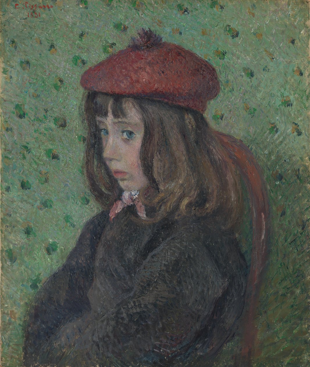 Kırmızı bereli Felix Pissarro by Camille Jacob Pissarro