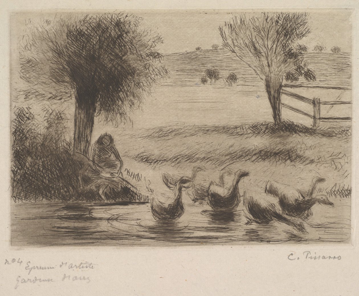 Kaz Kız, 1888. by Camille Jacob Pissarro