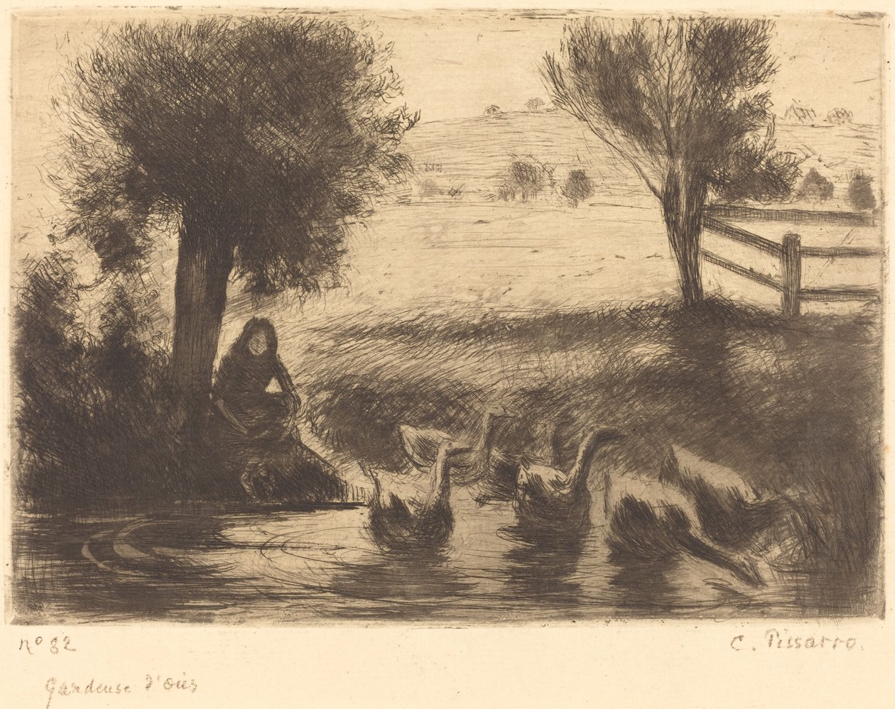 Kaz Kız, 1888. by Camille Pissarro