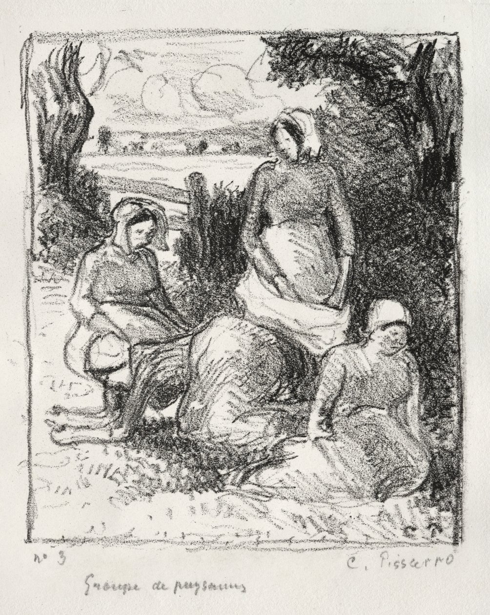 Köylü Grubu by Camille Pissarro