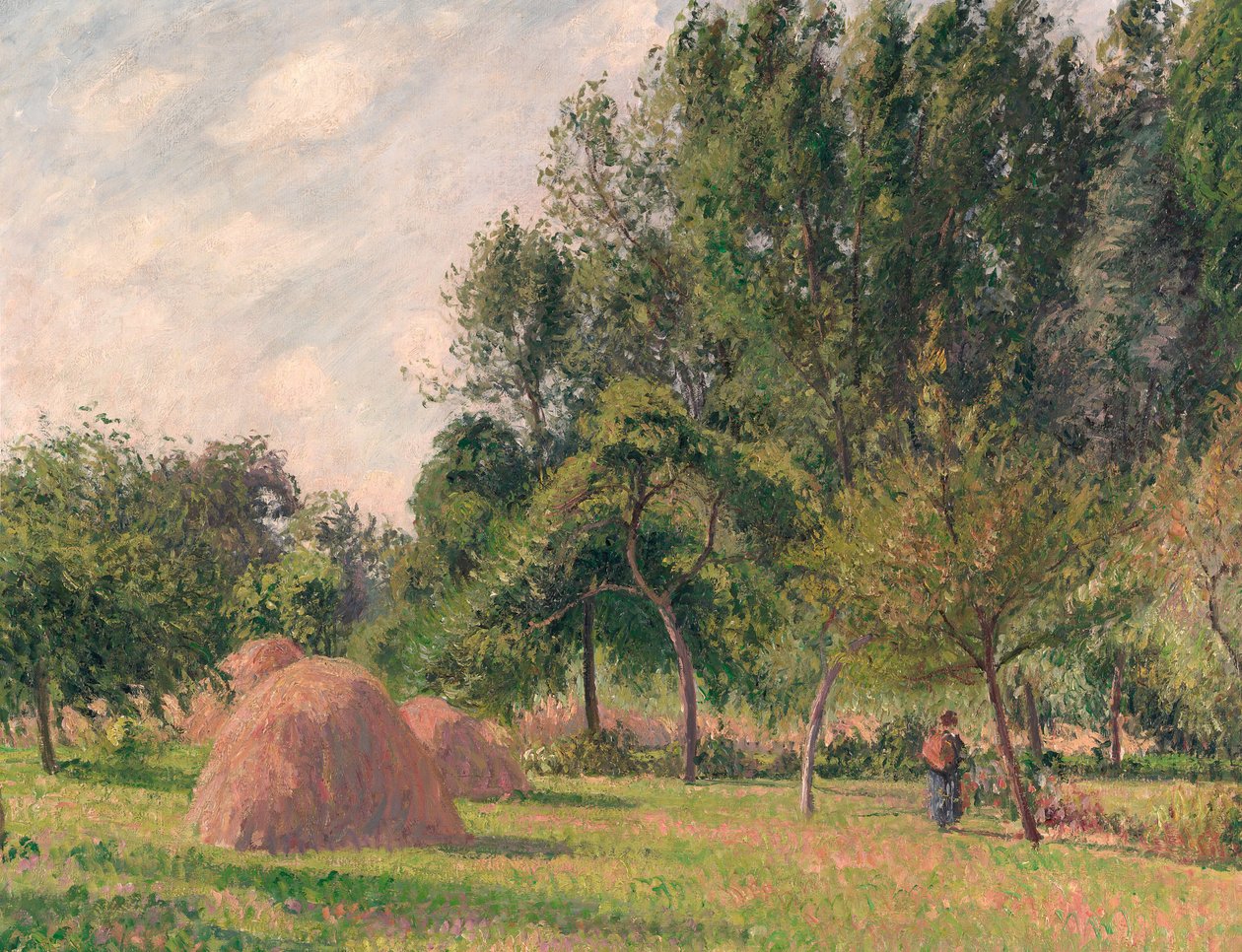 Saman Yığınları, Sabah, Éragny, 1899. by Camille Jacob Pissarro