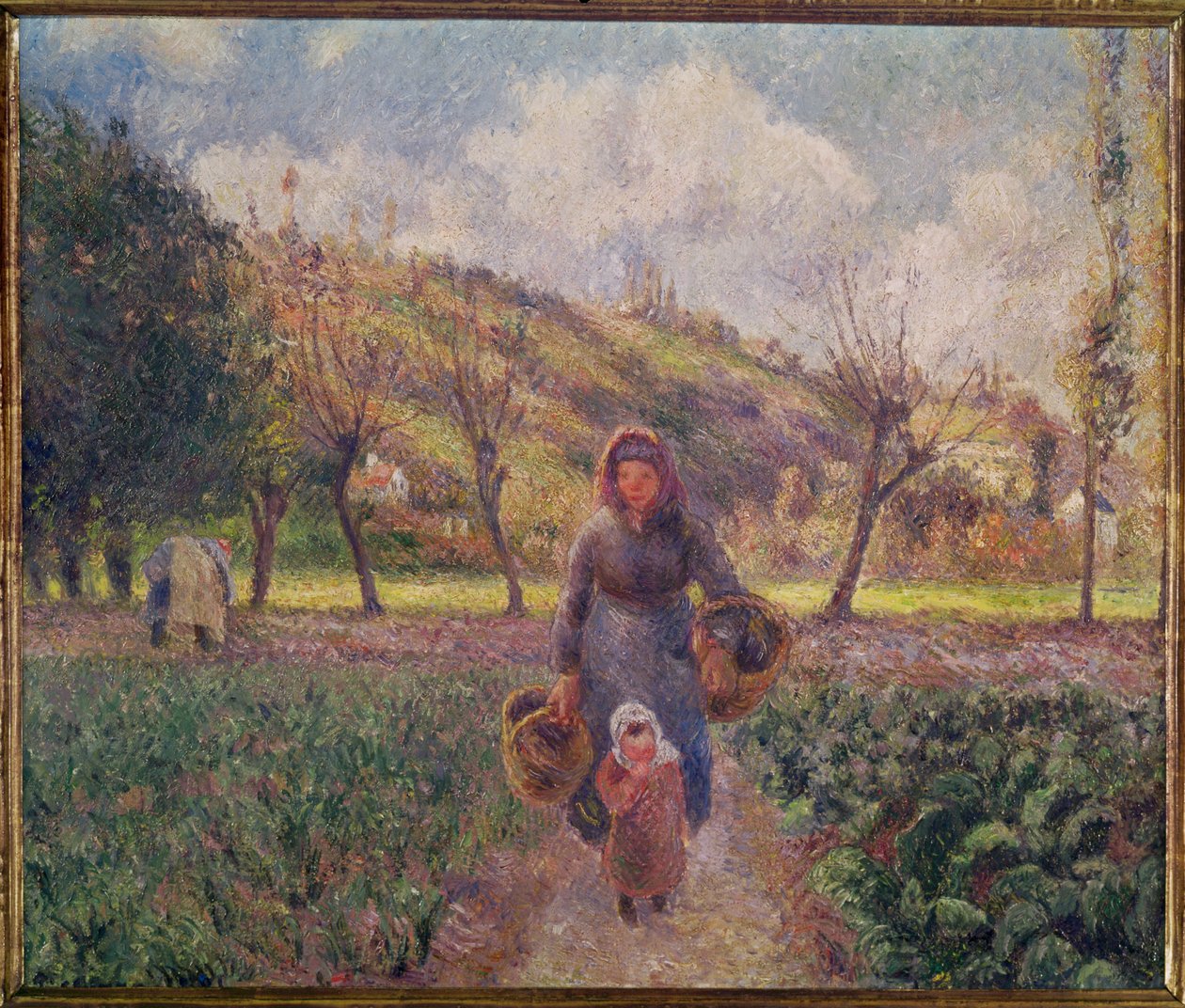 Bahçede (tuval üzerine yağlıboya) by Camille Pissarro