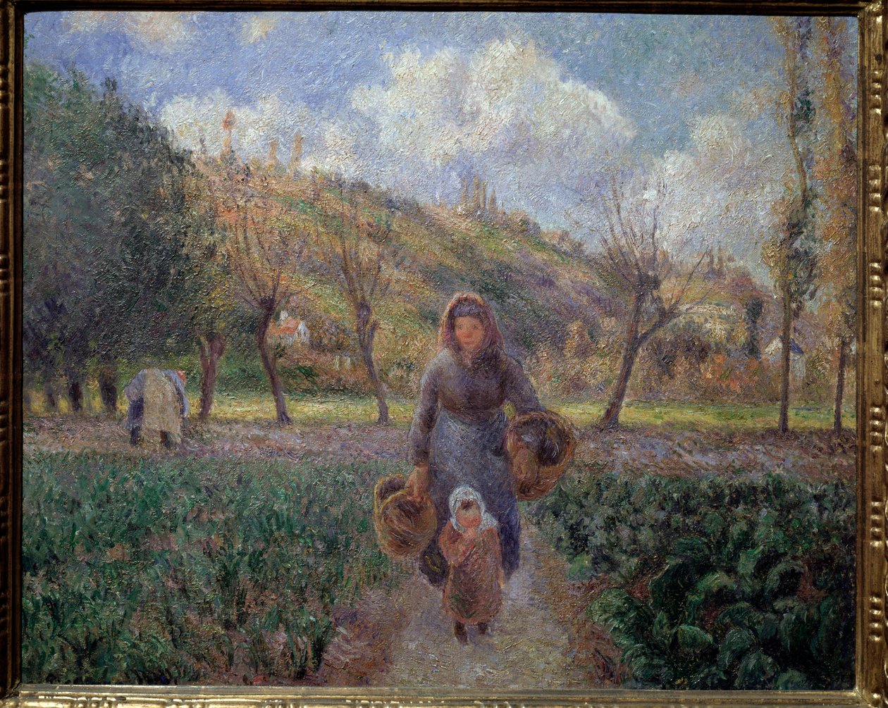 Sebze bahçesinde Resim Camille Pissarro (1830-1903) 1881 Dim 45,5x55 cm Prag Ulusal Galerisi by Camille Jacob Pissarro