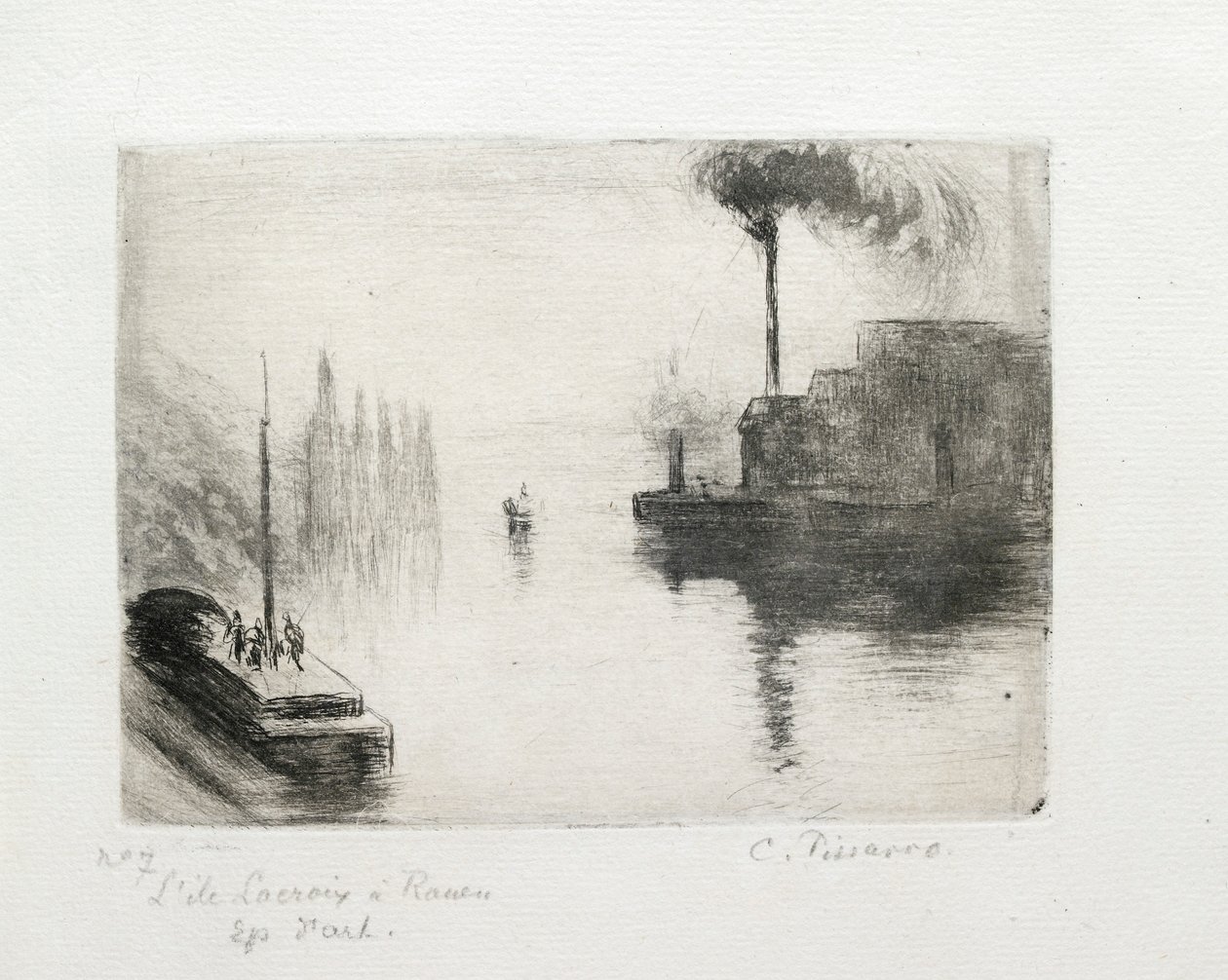 Lacroix Adası, Rouen, 1883 by Camille Pissarro