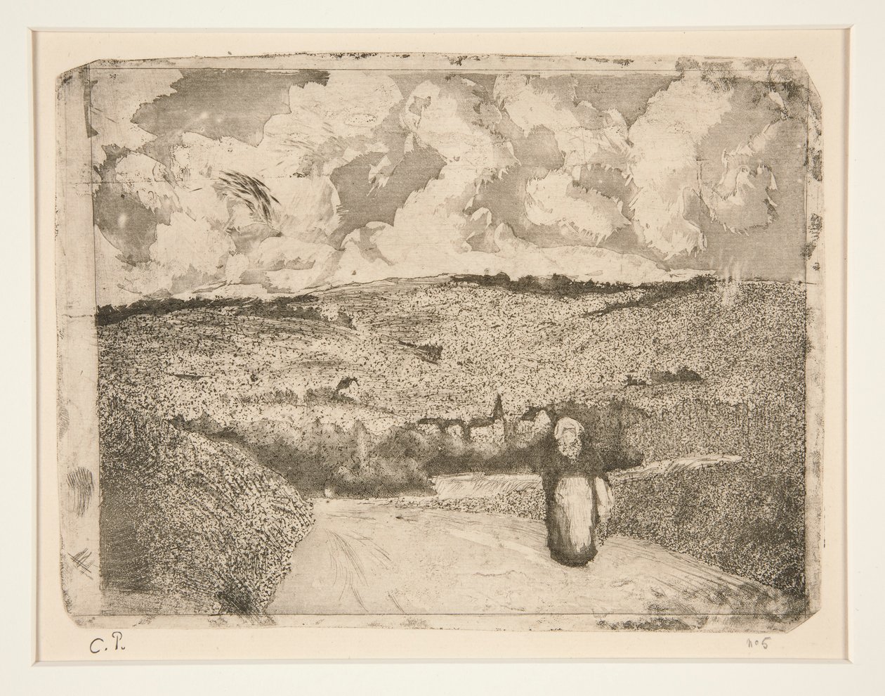 La Femme sur la route (Yoldaki Kadın) by Camille Pissarro