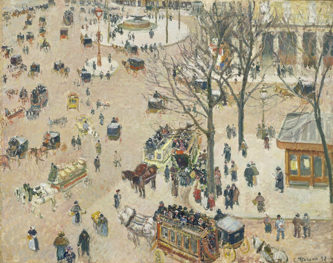 Fransız Tiyatro Meydanı by Camille Jacob Pissarro