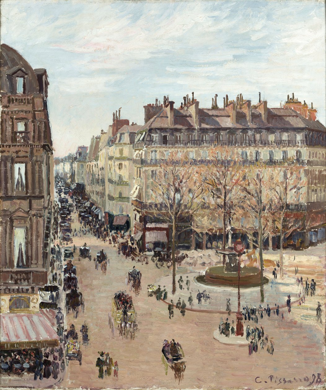 Rue Saint-Honoré by Camille Pissarro