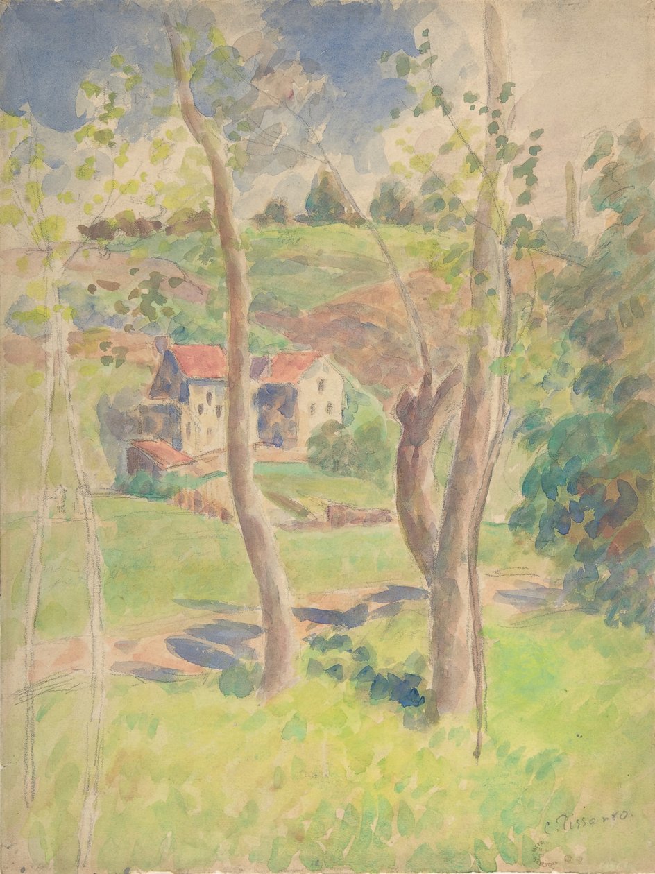 Manzara, 19. yüzyılın ikinci yarısı. by Camille Pissarro
