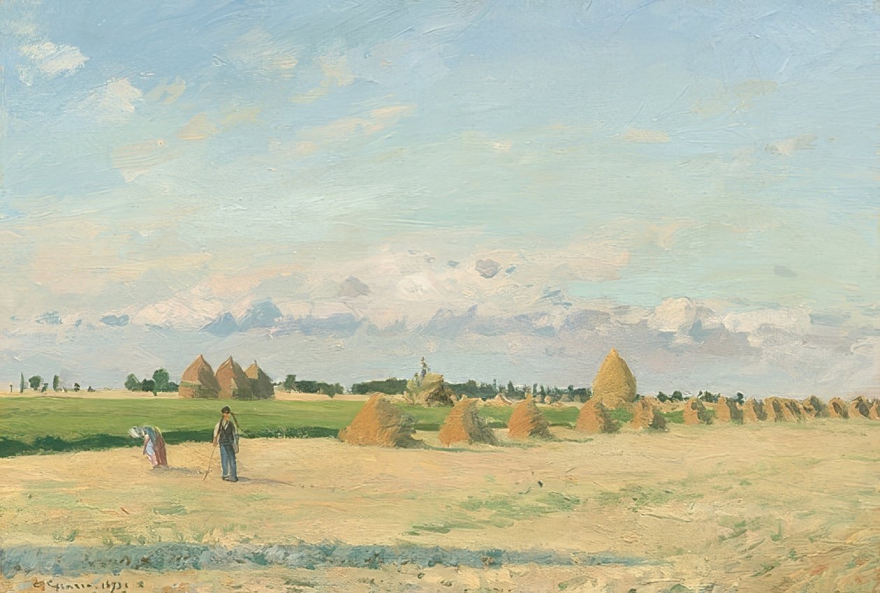 Manzara, Ile-de-France. 1873 by Camille Jacob Pissarro