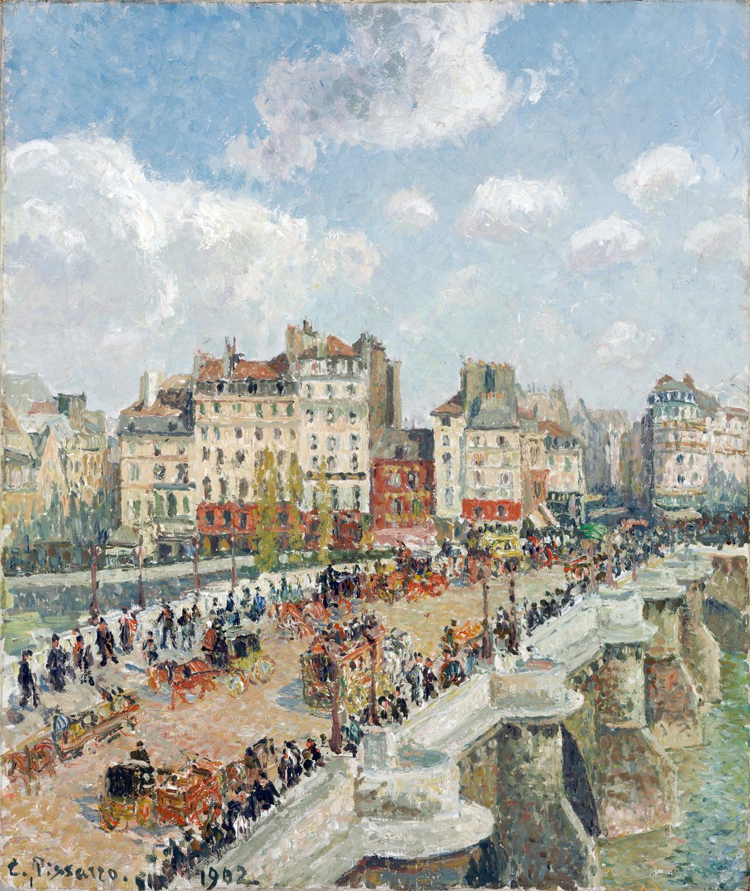 Le Pont Neuf (Pont-Neuf) - Boyama Camille Pissaro (1830-1903), tuval üzerine yağlı boya (55x46.5 cm) by Camille Pissarro