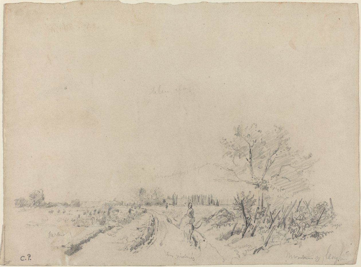 Montmorency Yolu, c. 18501860. by Camille Pissarro