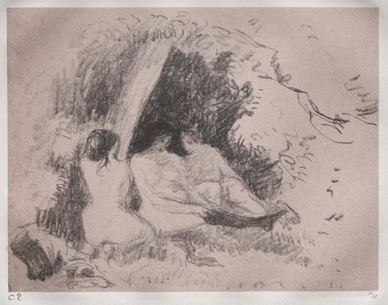 çıplak Kadınlar by Camille Pissarro