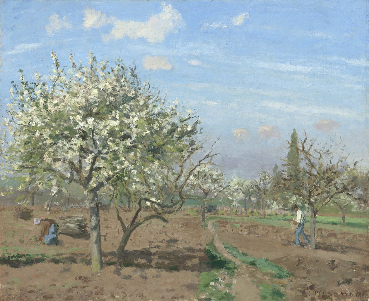 Çiçek Bahçesi, Louveciennes by Camille Jacob Pissarro
