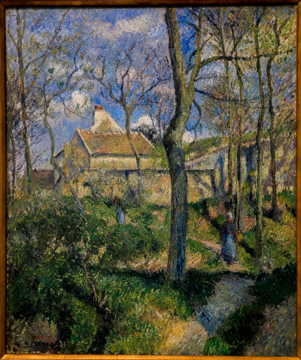 Les Pouilleux Yolu, Pontoise. 1881 (tuval üzerine yağlı boya) by Camille Pissarro