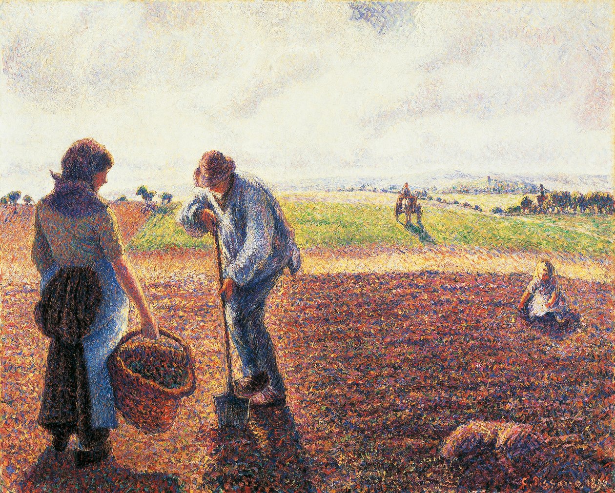 Tarladaki köylüler, Eragny (Paysans dans les champs Eragny) by Camille Pissarro