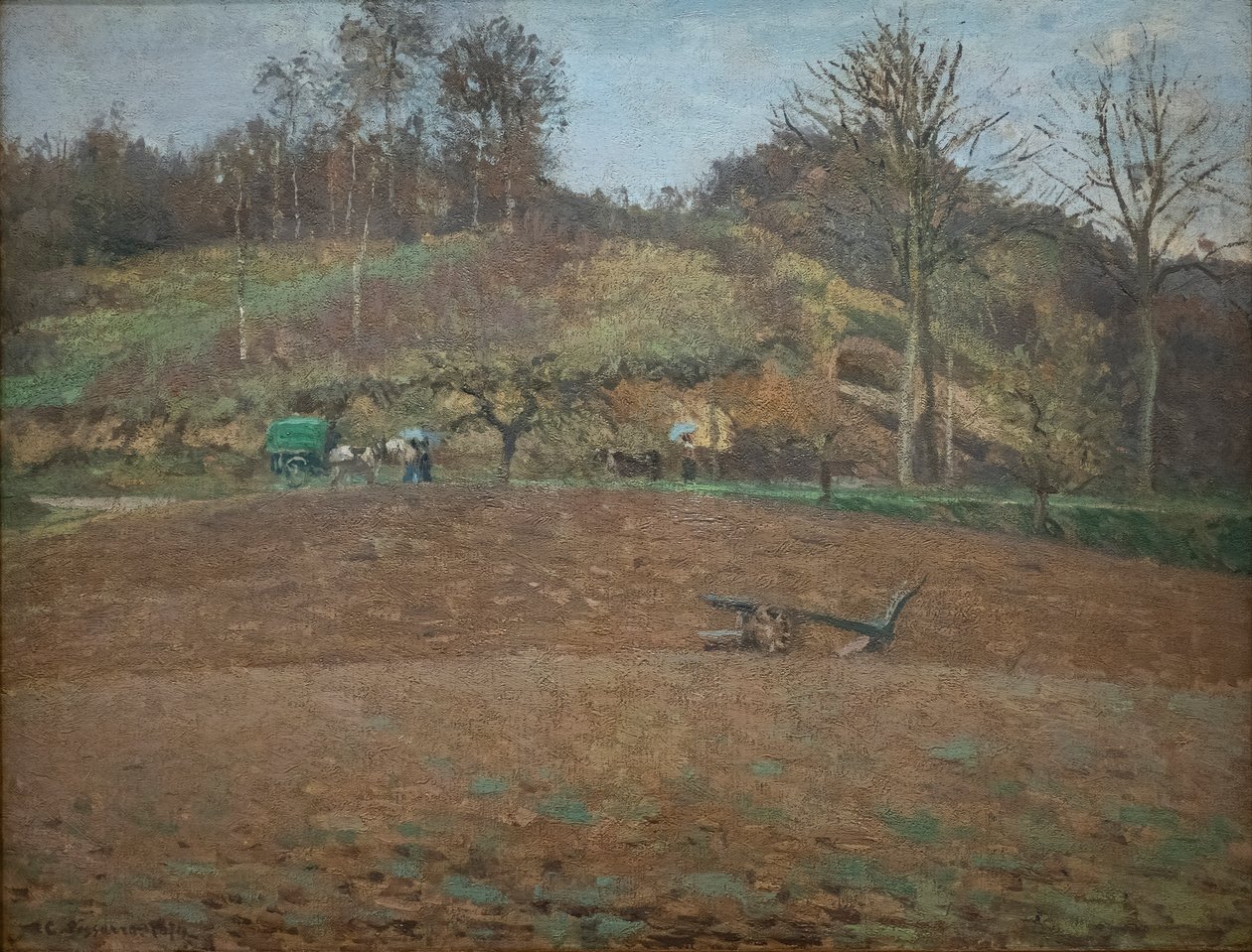 sürülmüş arazi by Camille Pissarro
