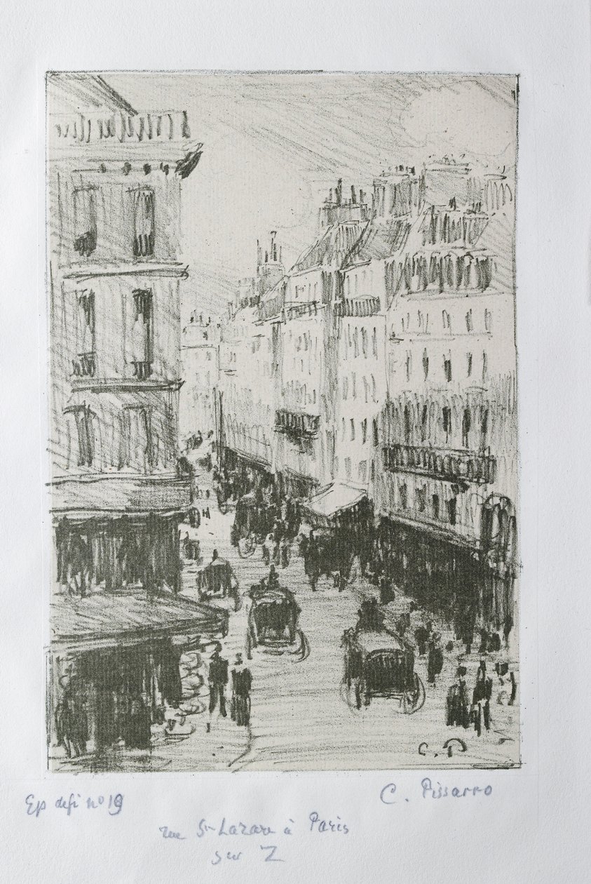 Rue Saint-Lazare, Paris, 1897 by Camille Pissarro