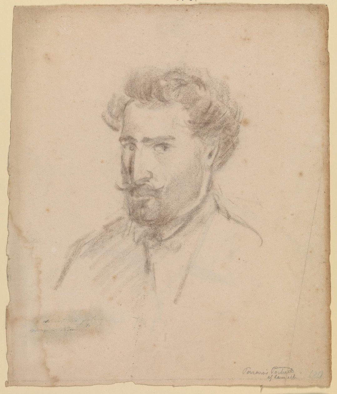 Otoportre, soldan üç çeyrek profil (Karakas (?) 1853/54) by Camille Pissarro