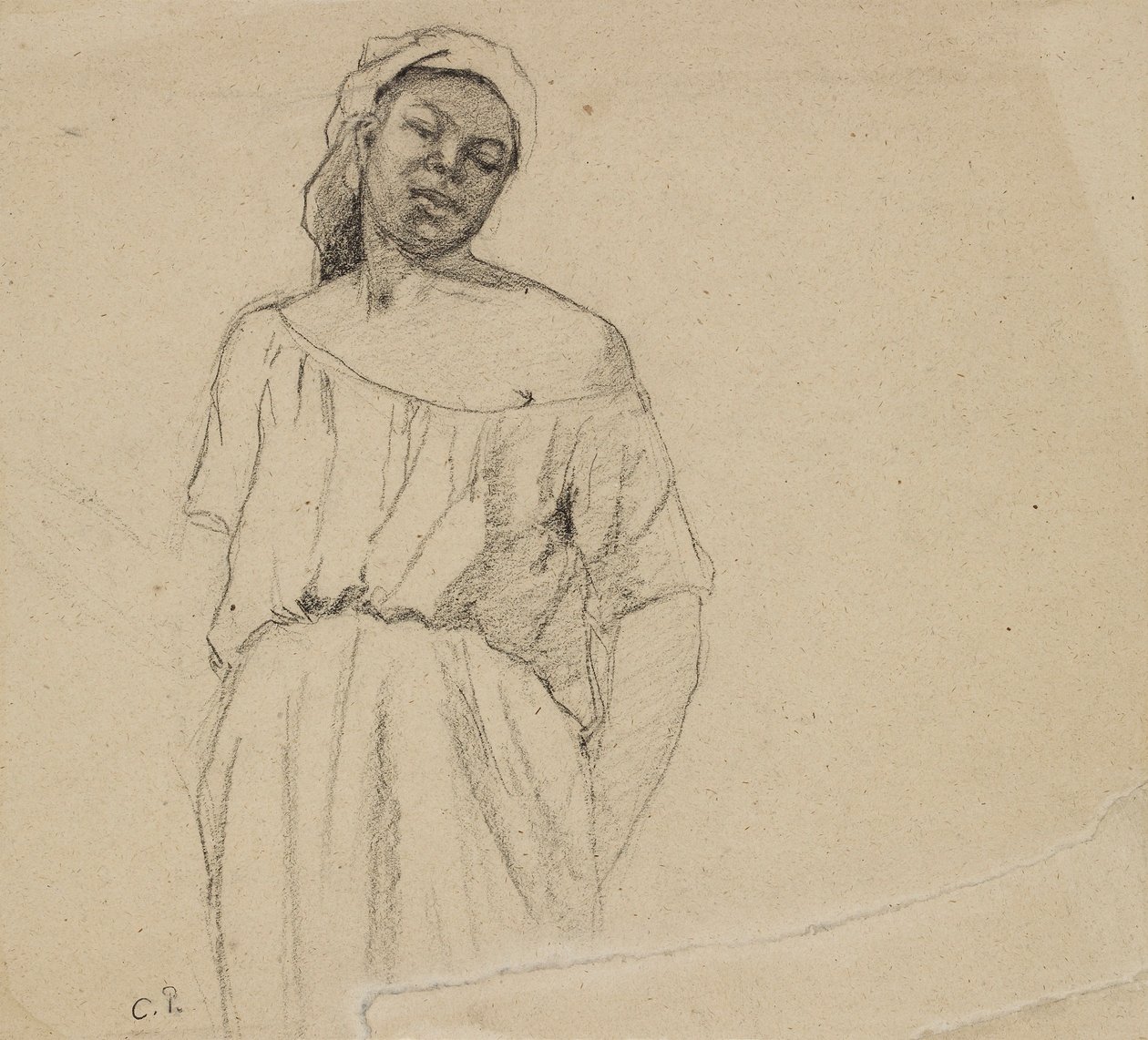 Bir zenci çalışması, c1860 by Camille Pissarro
