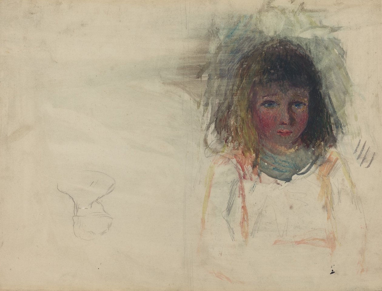 Sanatçının Oğlu Georges [verso] by Camille Pissarro
