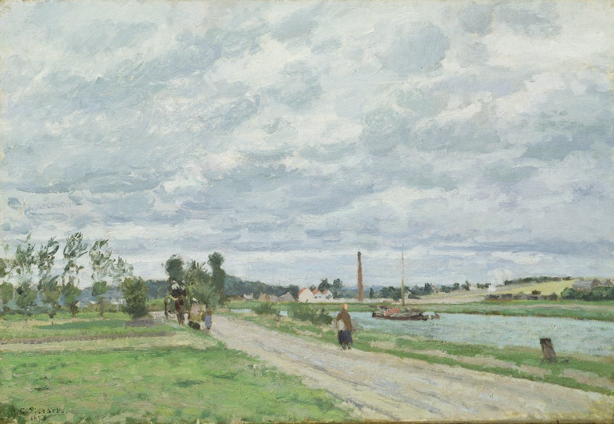 Pontoise yakınlarındaki Oise Kıyıları by Camille Pissarro