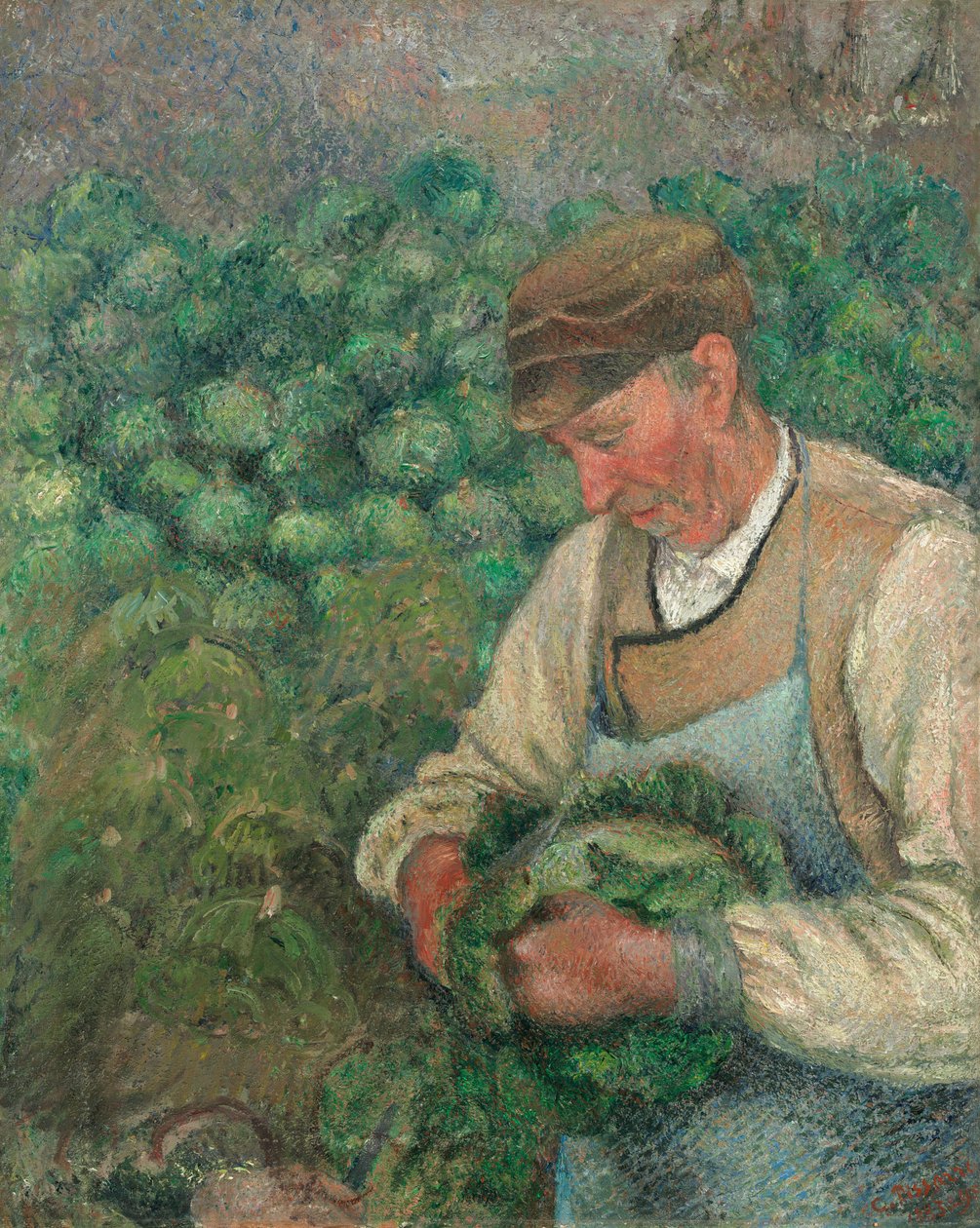 Bahçıvan - Lahanalı Yaşlı Köylü, 1883-1895. by Camille Pissarro