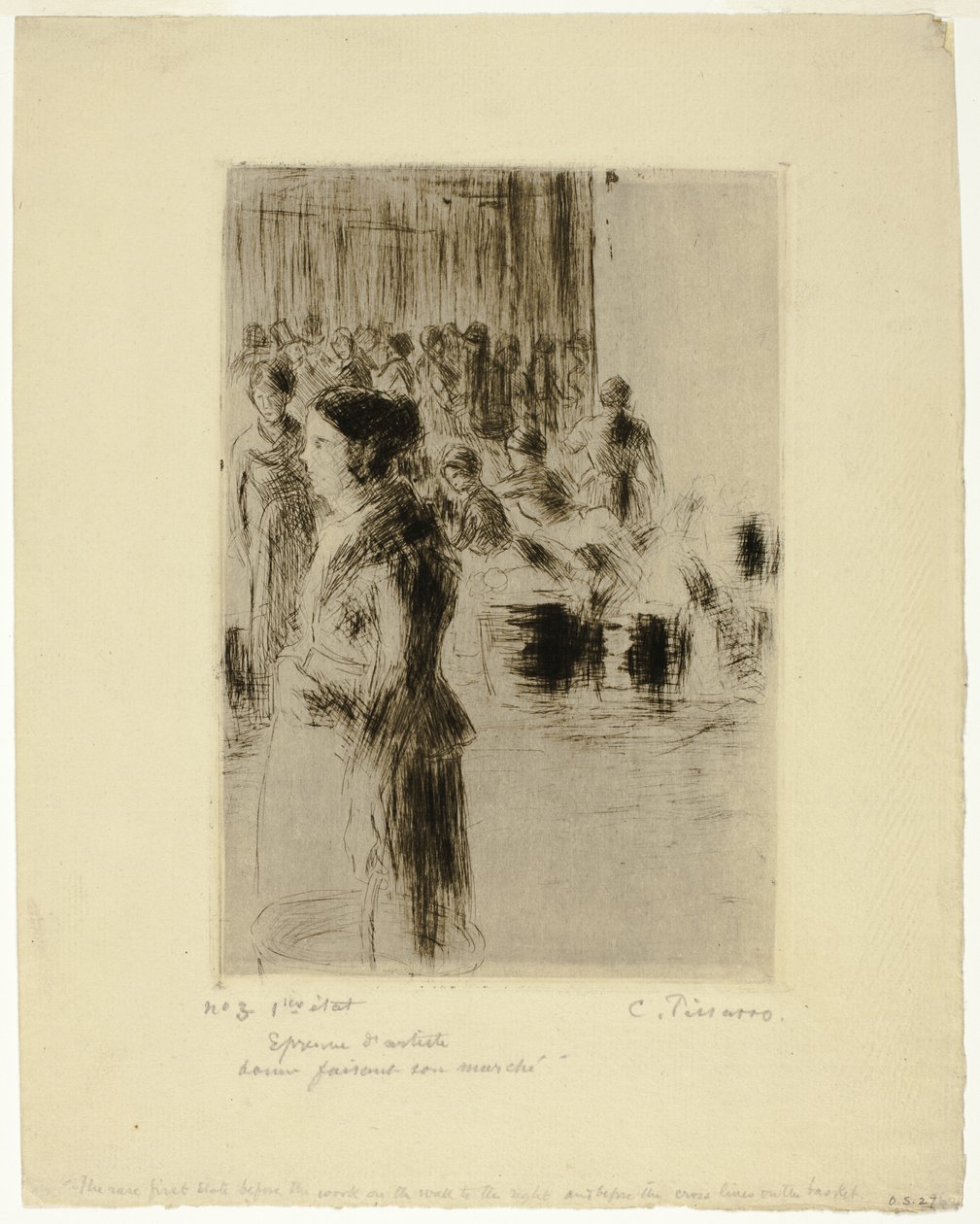 hizmetçi alışveriş by Camille Pissarro