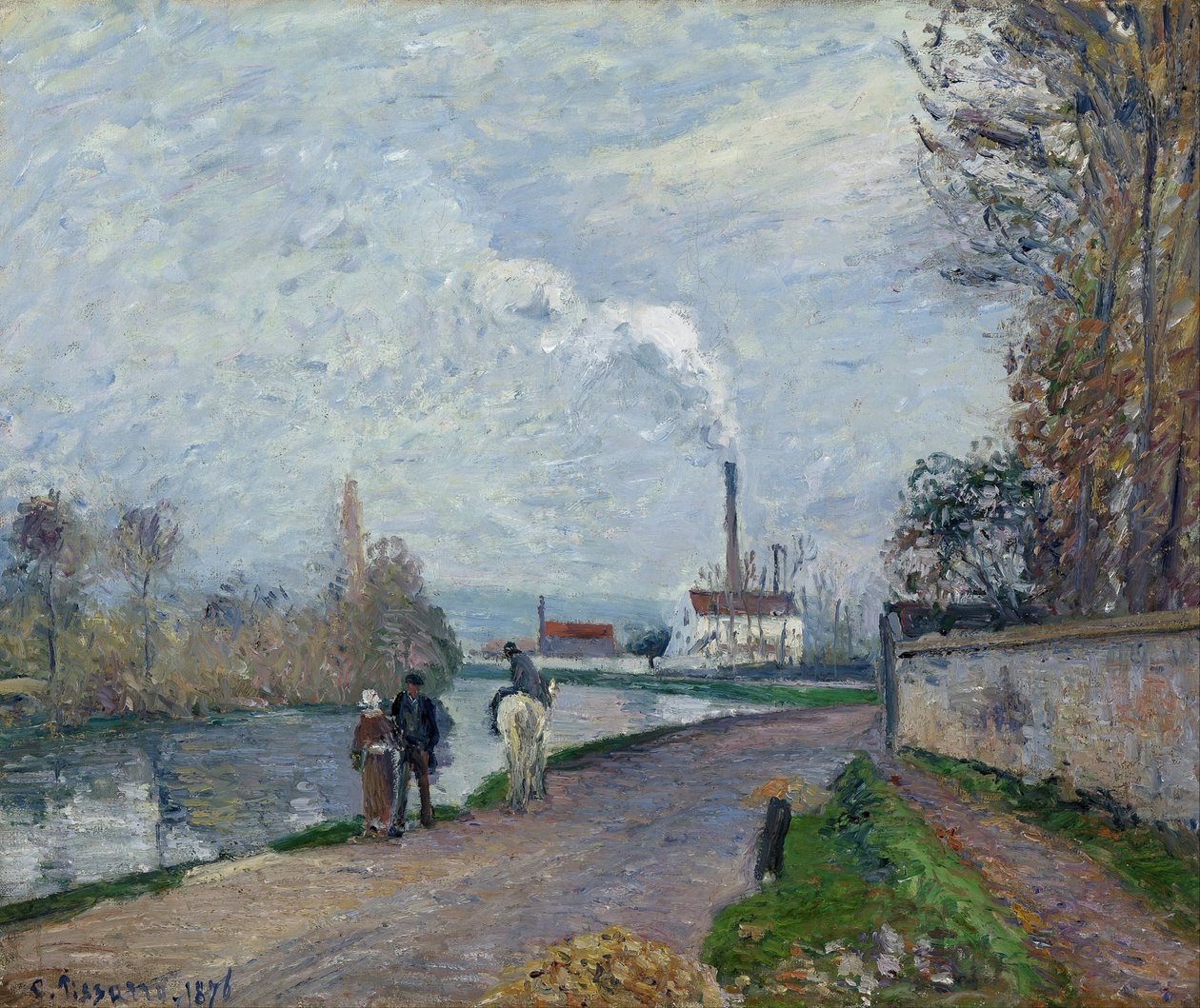 Gri Havada Pontoise yakınlarındaki Oise by Camille Jacob Pissarro