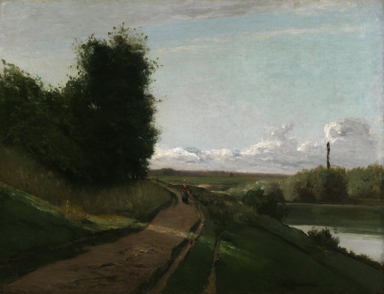 Bougival'deki Çekme Yolu by Camille Pissarro