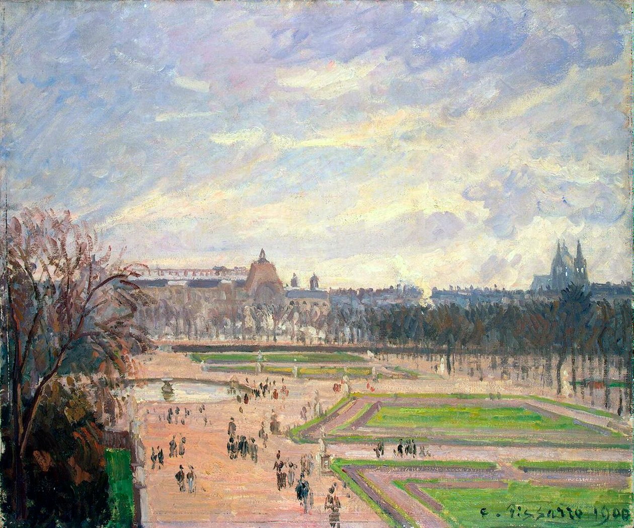 Tuileries Bahçeleri, 1900. by Camille Pissarro